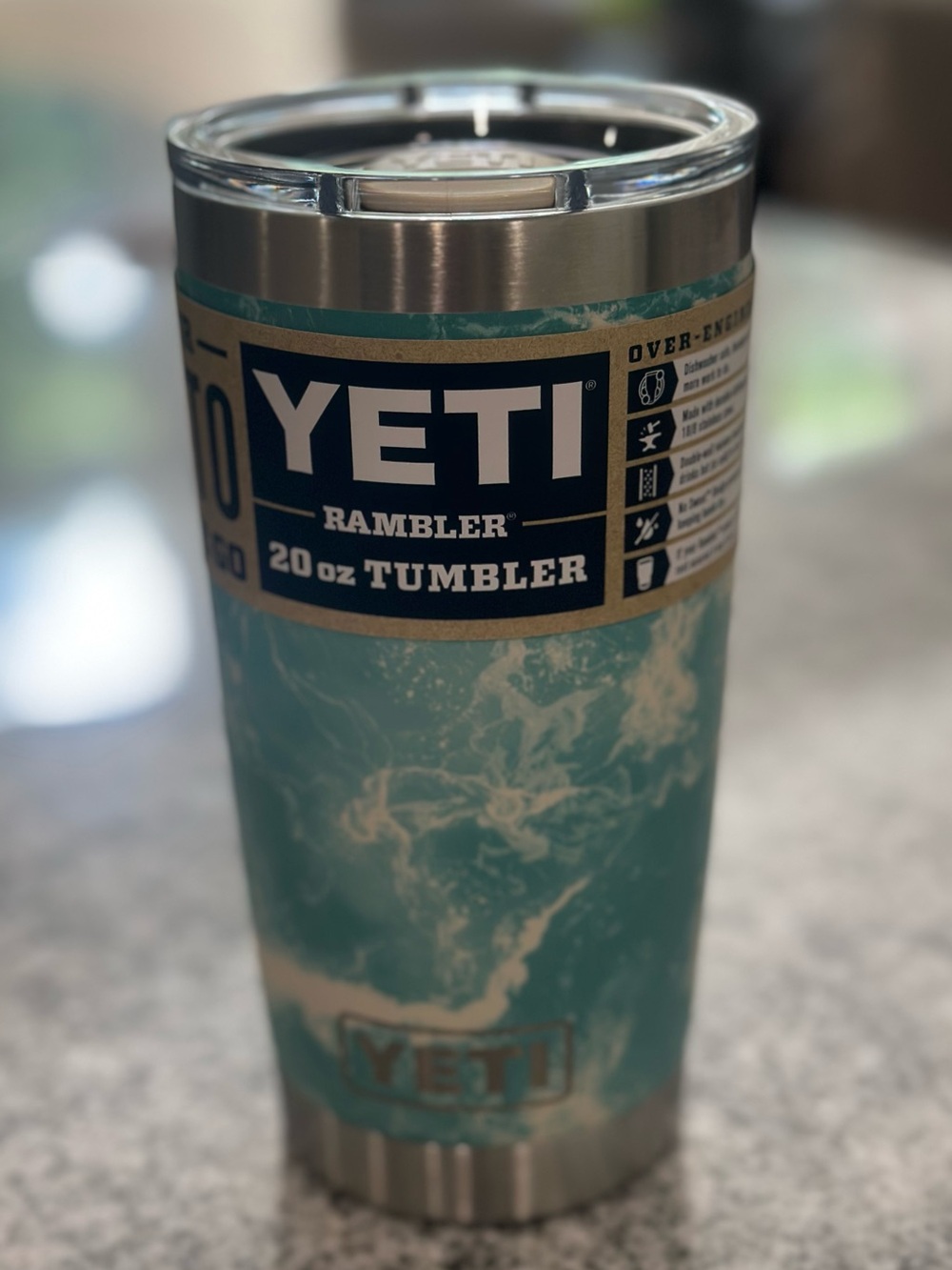 RAMBLER® 20 OZ TUMBLER W/ COLOR-MATCHED MAGSLIDER™ LID New Hard To Find Sea View